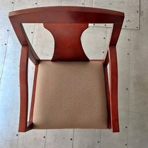 Elegant Cherry Wooden Chair with Cushioned Bottom for Home / Office - $15.00