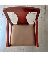 Elegant Cherry Wooden Chair with Cushioned Bottom for Home / Office - $20.37 CAD