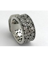 Authentic PANDORA Shimmering Leaves Ring, Clear CZ 190965CZ-50, Size 5, New - $1,393.55 MXN