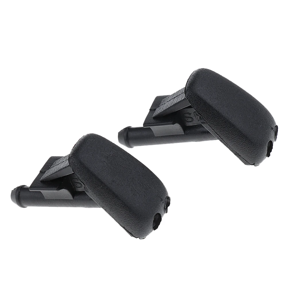 2x Black Windshield Wiper Water Jet Spray Washer Nozzle for BMW E90 E60 E46 - £9.58 GBP