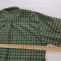 Cassini RN#16574 Men's Green Plsid Cotton Button-Down Collar Shirt Long Sleeve L image 7
