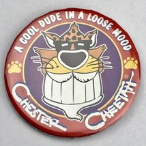 Chester Cheetah Big Vintage Pin Button Pinback Vintage Cool Dude Loose Mood - £7.87 GBP