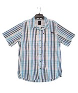 Wrangler All Terrain Gear Men&#39;s XL Striped Short Sleeve Button Up Hiking... - $468.03 MXN