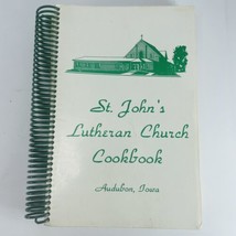 Audubon Iowa IA St John&#39;s Lutheran Church Cookbook Kitchen Recipe Spiral 1993 - $20.53