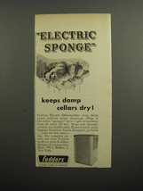 1952 Fedders Electric Dehumidifier Ad - Electric sponge keeps damp cellars dry - £14.29 GBP