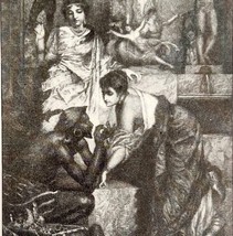 A Roman Boudoir Victorian Print 1901 Woman History Ephemera Antique DWP4C - $19.99
