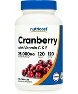 Organic Cranberry 25,000mg 120Caps Vitamin C/Vitamin E/D-Alpha Tocopheryl Nutric - £10.83 GBP