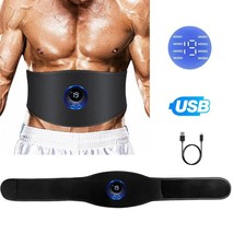 L training belt muscle stimulator toner weight loss abs body slimming fitness vibration thumb200