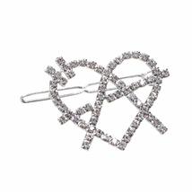 Bling Heart Shape Diamond Hair Jewelry Rhinestone Hairpins Barrette Shiny Headwe - £9.14 GBP