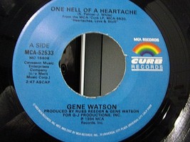 Gene Watson-One Hell Of A Heartache / Sailing Home To Me-1984-45rpm-NM - £2.37 GBP