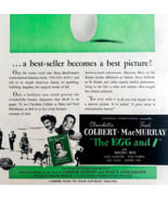 1947 The Egg And I Movie Advertisement Colbert MacMurray Comedy Film DWJJ21 - €25,56 EUR