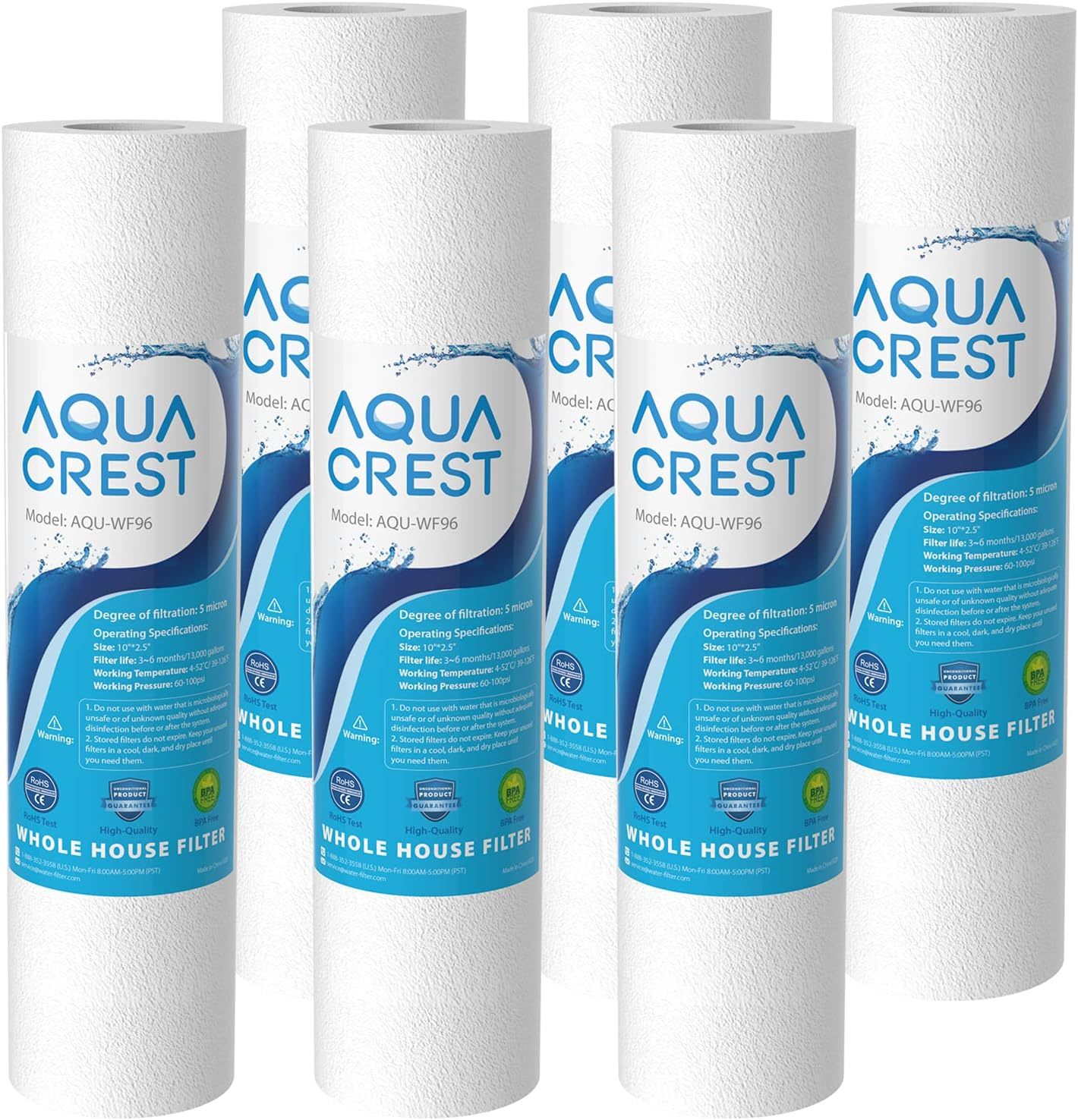 Aqua Crest Ap110 Whole House Water Filter, Sediment Filter, 5 Micron,, P... - $35.94