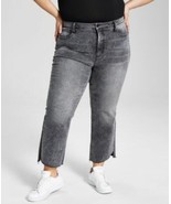MSRP $49 And Now This Trendy Plus Size High-Rise Step Hem Jeans Grey Siz... - $417.57 MXN