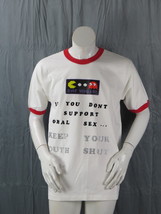 Vintage Graphic T-shirt - Super Freak Pac Man Iron Graphics - Men&#39;s Large  - £39.29 GBP