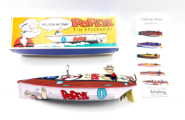 Schylling, 1996 Popeye Wind-Up Tin Toy Speedboat w/Collector&#39;s Box - $67.68