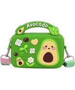 Children Handbag Silicone Coin Wallets Crossbody Purse Bag Avocado NWT - $12.73