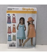 Simplicity 3859 Size 3-8 Child&#39;s Dress in Two Lengths w Bodice Variation... - £10.11 GBP