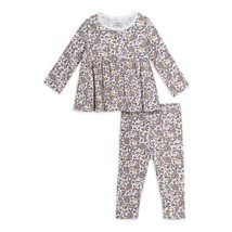 Modern Moments by Gerber Baby Girl Long Sleeve Ribbed Peplum Top &amp; Pants Outfit - £13.36 GBP