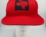 Vtg Trucker Hat Red TMF Texas Rope Foam Mesh Snapback Johnson Caps READ - £7.78 GBP