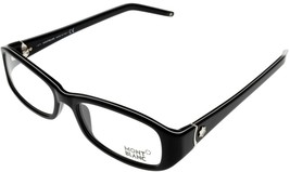 Mont Blanc Eyeglasses Frame Unisex Black White Trim MB0351 005 Rectangular - £103.89 GBP