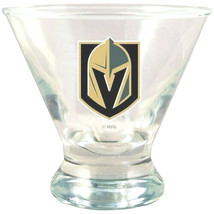 Las Vegas Golden Knights NHL Stemless Martini Cocktail Dessert Glass 10 oz - £18.16 GBP