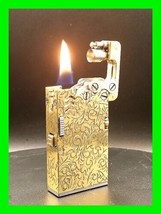 Unique Handmade Very Intricate Push Button Petrol Cigarette Lighter - Wo... - $98.99