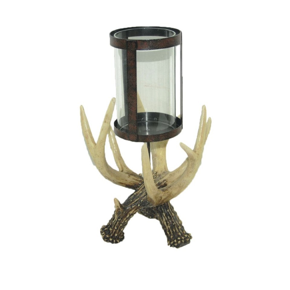 Rustic Antler Glass Candle Holder - $97.70