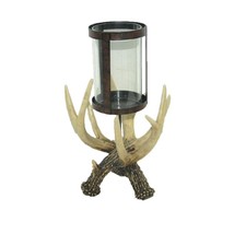 Rustic Antler Glass Candle Holder - $97.70