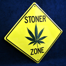 STONER ZONE - *US MADE* -  Embossed Metal Sign - Man Cave Garage Shop Ba... - £14.34 GBP