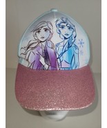 Disney Frozen II Anna Elsa Girls Ball Cap Baseball Trucker Hook &amp; Loop - £7.16 GBP