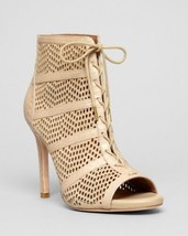 NEW JOIE Shari Perforated Lace-Up Bootie, Buff (Size 37.5) - £97.39 GBP