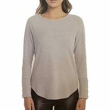 CHASER Women&#39;s Long Sleeve Waffle Thermal Tunic Sweater Top,Heather Grey... - £19.53 GBP