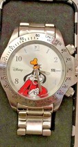 Disney Divers Date Goofy Watch! HTF Silver Bezel and Band! Date on Dial! Retired - £281.30 GBP