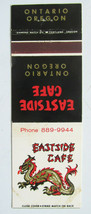 Eastside Cafe - Ontario, Oregon Restaurant 20 Strike Matchbook Cover Sign Dragon - £1.39 GBP