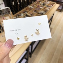 New Korean Elegant Cute Butterfly Stud Earrings For Women Girls Simple Lovely Vi - £8.30 GBP