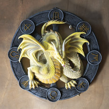 Mabon Drake Autumn Equinox Wheel of The Year Sabbats Of The Dragon Wall Decor - £47.44 GBP