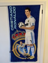 Cristiano Ronaldo #7 Real Madrid Cf Fútbol Azul Baño Toalla de Playa - $31.77