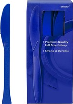 Amscan Blue Big Party Pack Bright Royal Plastic Knives, Pack of 100 - £21.64 GBP