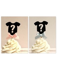 Gender Reveal Cupcake Toppers, Gender Reveal Party, Gender Reveal Decor - $7.92
