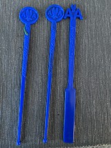 Lot Of 3 American Airlines AA Swizzle Sticks blue - £7.05 GBP