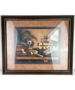 Home Interiors Safari Dresser Framed Wall Print Signed By J Gibson African - $17.77