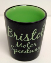 Bristol Motor Speedway - Ceramic Shot Glass Black &amp; Green - £4.70 GBP