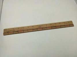 Vintage Westcott Typist Rule Wooden Ruler Pica &amp; Elite Space 15&quot; 4 Measu... - £12.37 GBP