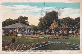 Flower Beds Band Stand Schifferdecker Park Joplin Missouri MO Postcard A28 - £2.35 GBP