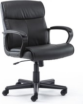 The Office Chair Is A Black, Pu Leather Chair With Armrests, 360-Degree ... - £59.75 GBP