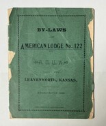 Antique A.O.U.W. By-Laws American Lodge No. 122 Leavenworth Kansas 1896 - $13.02 CAD