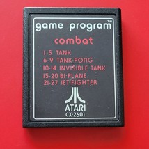 01 Combat Atari 2600 7800 Game Program CX-2601 Text Label Gatefold Game - £10.98 GBP