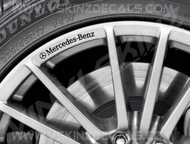 Mercedes Benz Logo Wheel Rim Decals Kit Stickers Premium Quality 5 Color... - £9.55 GBP