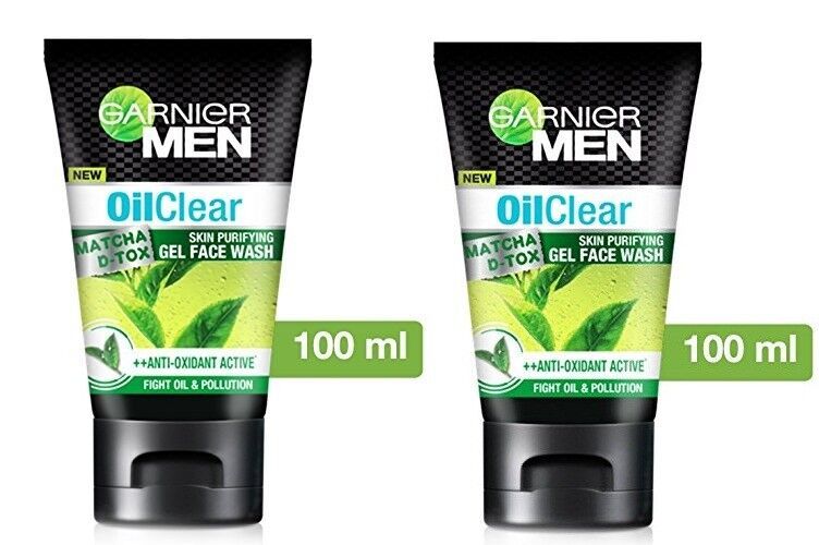 Garnier Men Oil Clear Matcha D-tox Gel Facewash, 100gm (pack of 2) free shipping - $26.68