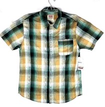 Levis Shirt MensXLarge XL Pearl Snap Plaid Short Sleeve Button Down Shirt  - £26.91 GBP